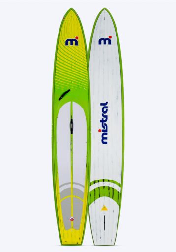 Mistral ADVENTURIST 14'0 HARDBOARD - SUP CRUISING / TOURING SUP Hardboard Green yellow front and back Mistral ADVENTURIST 14'0 HARDBOARD - SUP CRUISING / TOURING SUP Hardboard Green yellow front and back