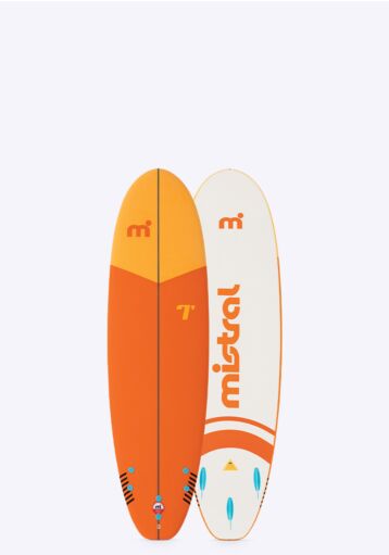 Mistral  Bahia 7'0 Soft Top mini mal surfboard softboard surf board orange front and back