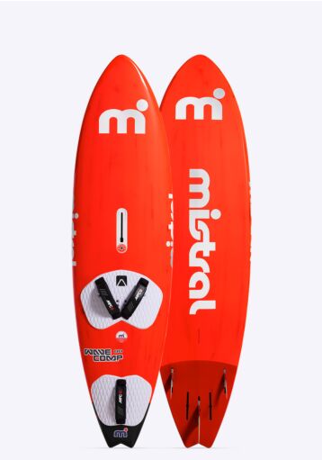 Mistral  WAVECOMP ( CUSTOM ) 88L - WAVE WINDSURFING BOARD windsurfboard 88 liter red front and back 