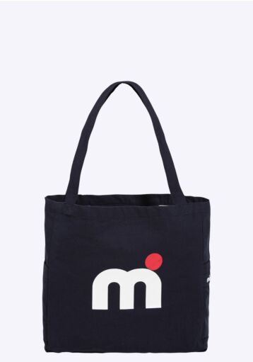 Mistral Canvas Bag Ameland bags white red logo navy blue front