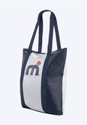 Mistral Water Proof Beach Bag - Blue / White bags waterproof blue white side front