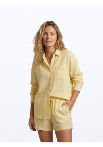Melanie Linen Shorts - Butter Yellow