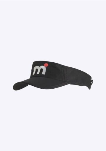 Mistral Cool Dry Peaked Sunvisor - Black beanies & caps white red logo black front
