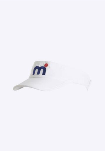 Mistral Cool Dry Peaked Sunvisor - White beanies & caps blue red logo white front