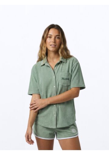 Victoria Terry Towel Shorts - Sage Green