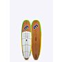 Mistral SUNBURST 9'6 HARDBOARD - SUPSURF / PADDLE / WINDSURF / WINGSURF SUP Hardboard Surfing Hardboard sup surf Wood green yellow white front and back