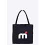 Mistral Canvas Bag Ameland bags white red logo navy blue front