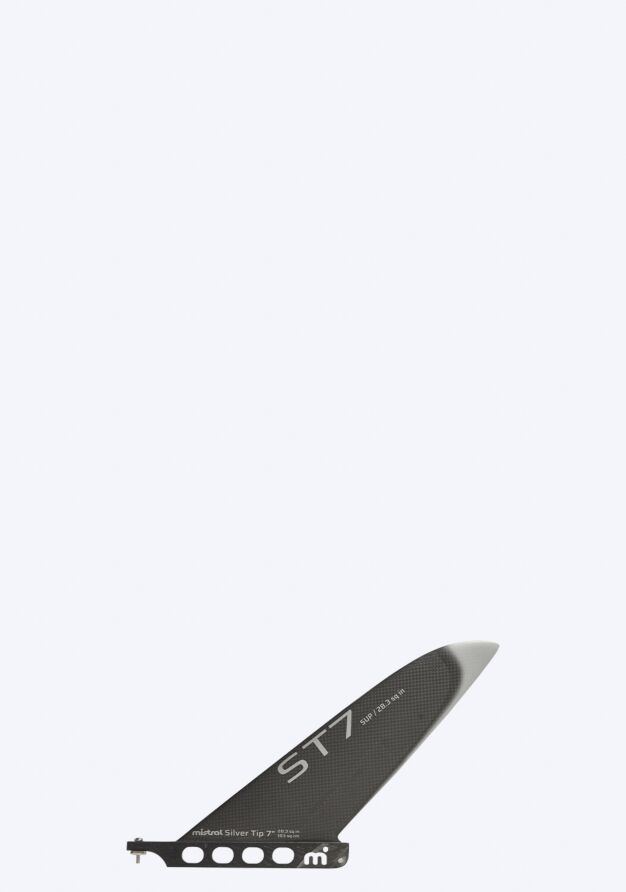 Mistral SUP FIN SILVER TIP 7" SUPER LIGHT CARBON - WEED FREE RACE / TOURING SUP Accessoires Black Front 
