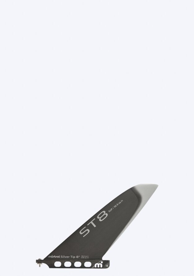Mistral SUP FIN SILVER TIP 8" SUPER LIGHT CARBON - WEED FREE RACE / TOURING SUP Accessoires Black Front 
