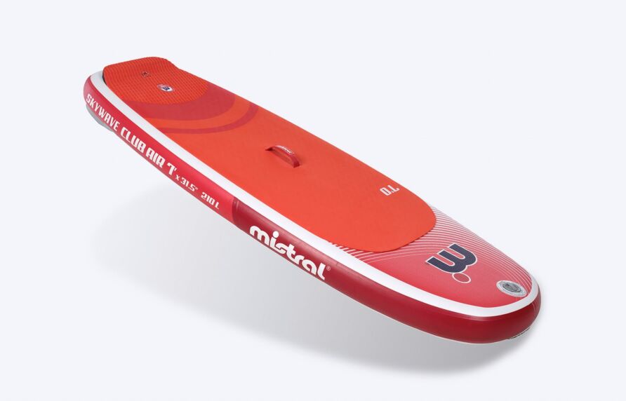 Mistral SKYWAVE CLUB AIR 210L INFLATABLE - WINGSURF ( JNR ) / WINDSURF / SUP - SETFoil board Wingfoil 210 liter junior Red white front 