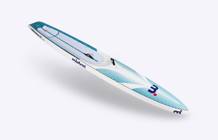 Mistral VANQUISH 14'0 X 24" HARDBOARD - SUP COASTAL CRUISING SUP Hardboard Blue white front and side