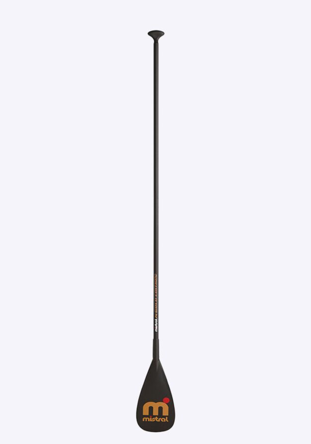 Mistral GOLD SUP PADDLE 1 PIECE / CARBON ( 93 SQINCH ) - RACE / TOURINGSUP Paddle 1 piece 1pce 1pc Black orange Front complete 