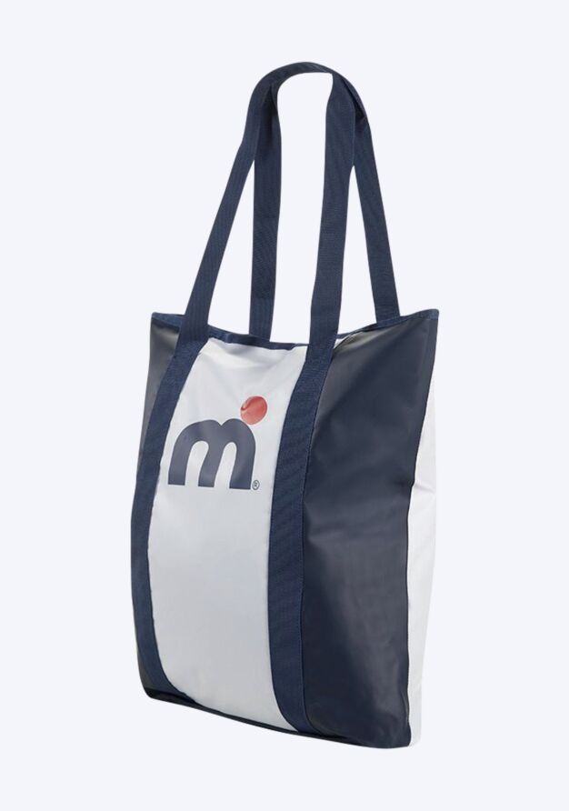 Mistral Water Proof Beach Bag - Blue / White bags waterproof blue white side front