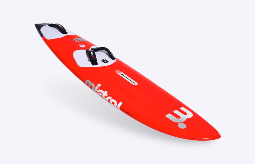 Mistral  WAVECOMP ( CUSTOM ) 88L - WAVE WINDSURFING BOARD windsurfboard 88 liter red side front