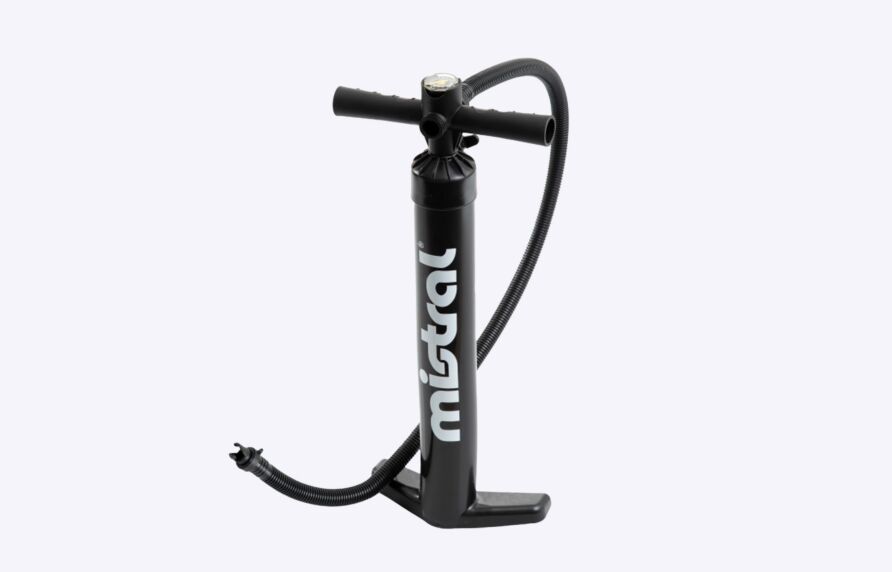 Mistral INFLATABLE SUP PUMP - DOUBLE ACTION WITH GAUGE SUP Accessoires Black Front 