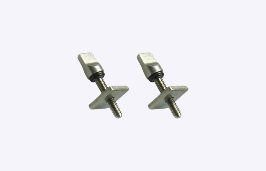 Mistral SUP FIN SCREWS WITH PLATE SET ( 2 ) SUP Accessoires Silver Front