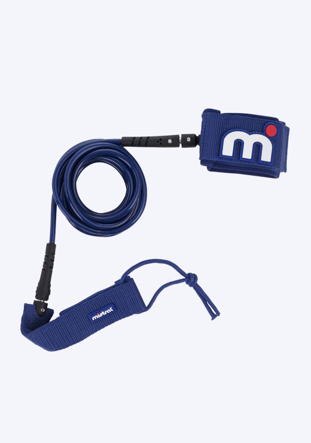Mistral Surf leash straight 10ft SUP Accessoires longboard leash blue front